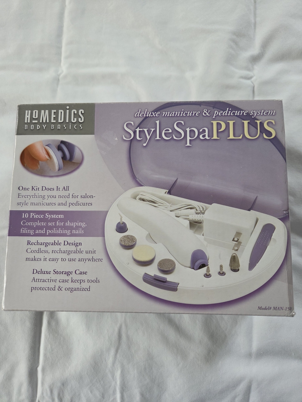 Homedics StyleSpa PLUS Manicure & Pedicure System - White & Lavender